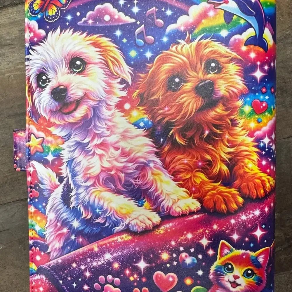 Lisa Frank Dogs A5 6 ring binder with matching paper